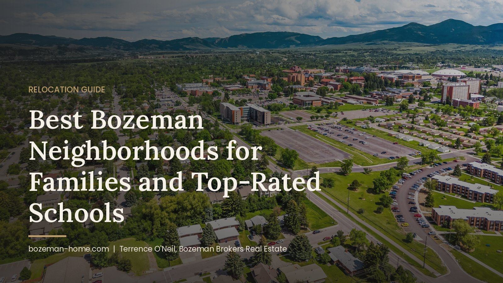 Tree-lined residential street in Bozeman, Montana